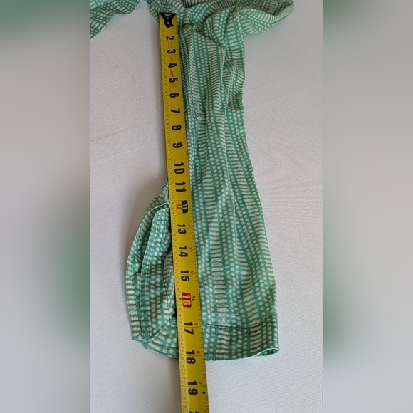 TORY BURCH Stephanie Green Sequin V-Neck Long Sleeve Cotton Tunic Blouse Size 6 - Picture 12 of 14